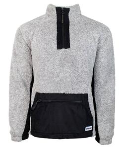 Мальчиковая флисовая толстовка с молнией на 1/4 в сером цвете HOOEY, серый