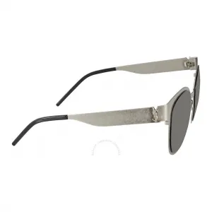 Круглые овальные солнцезащитные очки SAINT LAURENT, серый