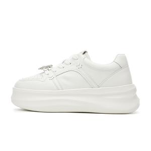 Женские кроссовки с низким верхом, устойчивые к истиранию и увеличивающие рост Bull charm, Beige