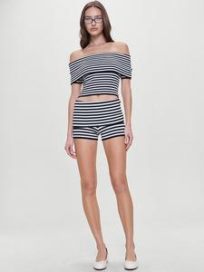 Трикотажные шорты Estelle в рубчик Frankies Bikinis, цвет silhouette stripe