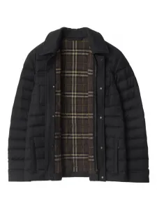 Пуховик на молнии Burberry, черный