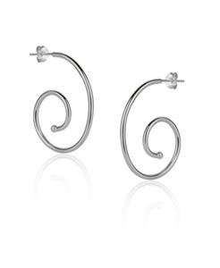 Серьги-гвоздики в виде спирали из стерлингового серебра Spero London, Silver