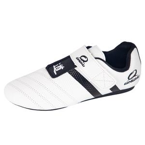 Антискользящие и износостойкие облегченные низкие таэквондо туфли унисекс черно-белые для соревнований, профессиональные черно-белые