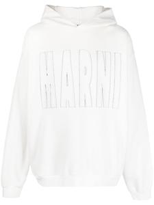 Marni худи с логотипом, белый
