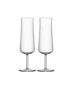 Неформальный набор бокалов для шампанского, 2 предмета Orrefors, clear