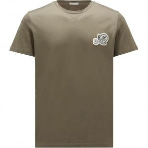 Футболка с двойным логотипом Moncler, зеленый