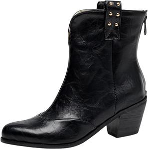 Женские модные ботильоны LYYSKY с заостренным носком и высокими каблуками 6,5 см, короткие ботинки до щиколотки, лаконичные, размер US4-US15, Black(168-16)