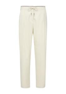 Свободные брюки со складками спереди COMMA, экрю