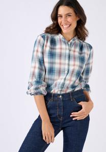 Блуза Damart Button-down blouse, Checkered/Blue