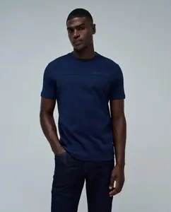 Мужская футболка с логотипом Salsa Jeans, темно-синий