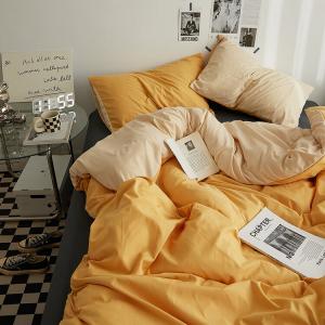 Muji Комплект постельного белья из 4 предметов (простыня на резинке 150 см, пододеяльник 150х200 см), цвет charcoal grilled cheese sandwich