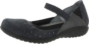 Женские туфли Maryjane Matua от NAOT, Navy Velvet Nubuck/Tin Gray Lthr/Glass Silver