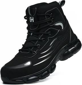 Защитные ботинки с стальным носком для мужчин и женщин, ботинки с композитным носком, безопасные кроссовки, легкие, неразрушимые, строительные, с защитой от проколов, защитная обувь Zhywdbwz, черный