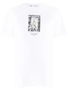 Футболка с графичным принтом OFF-WHITE, белый