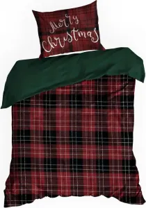 EUROFIRANY | Рождественское постельное белье - клетчатый узор - 140 x 200 см - хлопок - красный, зеленый, черный - комплект постельного белья Eurofirany