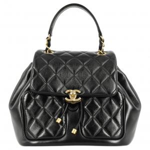 CHANEL Женский черный рюкзак из овчины