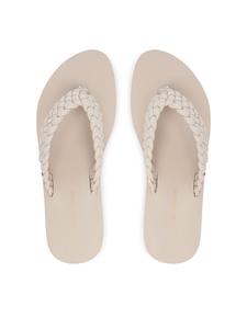 Шлепанцы Tommy Hilfiger Th Wedge Cornrow Beach Sandal FW0FW09037, экрю