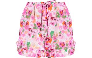 GANNI Принтованные шорты с высокой талией Мультиколор