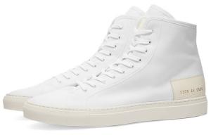 Высокие кожаные кроссовки для скейтборда мужские белые COMMON PROJECTS