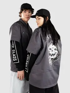 Рубашка Lurking Class Stay Sharp Zip Work Hemd, charcoal/black