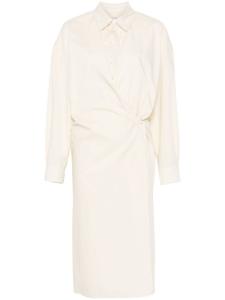 LEMAIRE драпированное платье миди, нейтральный