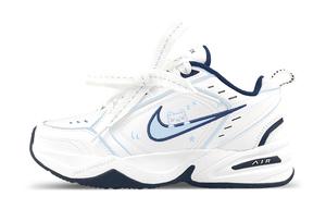 Nike Air Monarch 4 нескользящие низкие массивные кроссовки Unisex White Blue