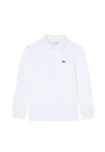 Рубашка-Поло пике с длинными рукавами Lacoste, White