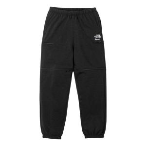 Брюки x the north face convertible sweatpants 'black' Supreme, черный