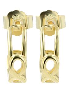 Adeliás Женские серьги - серьги-гвоздики в виде символа бесконечности из серебра 925 пробы с золотым покрытием