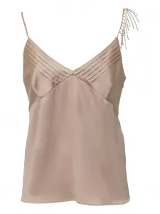 Атласный топ MAX MARA, нейтральный