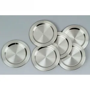 Подставки стеклянные APS «ROLLO», (набор, 6 шт.), нержавеющая сталь 18/8, Ø 12 см, цвет silberfarben