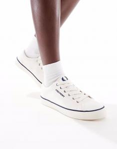 Кроссовки Fred Perry из парусины белого цвета
