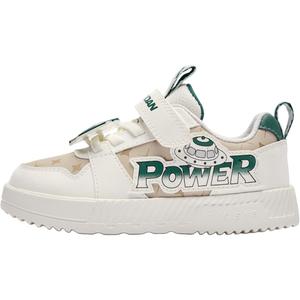 QIAODAN Скользостойкие износостойкие низкие детские скейтбординг кроссовки white green для детей 3-7 лет