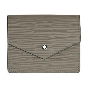 MONTBLANC Кожаная картхолдер для мужчин из зернистой кожи коровы, средний серый