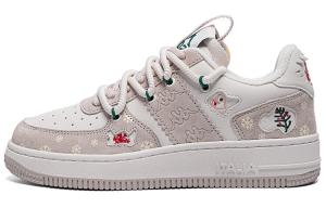 Кеды, скейтборд обувь женская низкая Kappa, цвет Classic White/Cool Gray (Fleece-Lined)