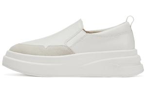 Туфли на платформе женские низкие белые Ash