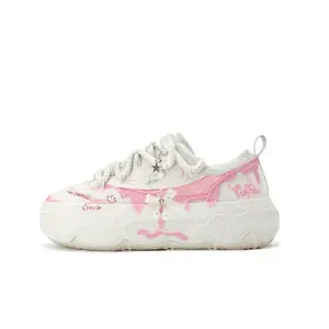 ROCK Sweet Dream Journey устойчивые к истиранию дышащие увеличивающие рост низкие топ кэжуал кеды женские FILA, белый/розовый