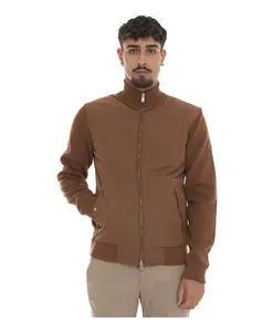 Структурированная куртка-бомбер с логотипом на рукаве. Hugo, коричневый