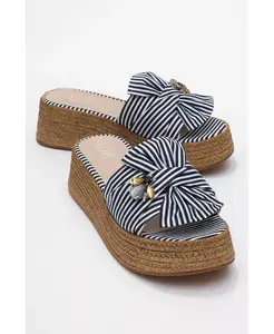 Сандалии Shara на платформе с плетеным бантом и пряжкой в ​​виде пчелы (женские) Prologue Shoes, синий