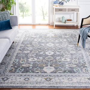 Ковер SAFAVIEH, 41 x 138 см, History Collection, Light Grey & Dark Grey, восточный дизайн, не линяет и прост в уходе, идеален для помещений с высокой проходимостью в гостиной, спальне (HIS578F)