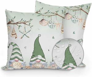 Huotupsine Декоративные подушки для улицы с ботаническим принтом, наполнитель в комплекте, 2 шт Sage Green