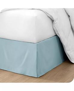 Специальная 15-дюймовая плиссированная юбка для кровати Queen Bare Home, синий