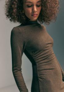 Платье Stradivarius Jersey dress, Dark Brown