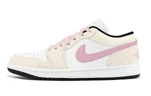 Jordan Air 1 Powder Blade Abrasion Resistant Low top Vintage Basketball Shoes Unisex Milk White