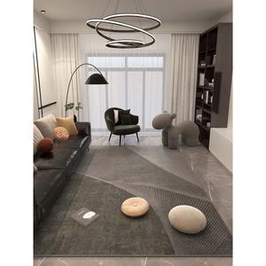 Saipos Ковер 250х360 см для гостиной в итальянском стиле, waterproof, моющийся, минималистичный, с ковриком для ванной