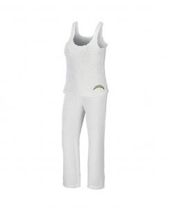 Женский кремовый комплект Los Angeles Chargers, уютная майка с круглым вырезом, брюки, комплект для сна WEAR by Erin Andrews