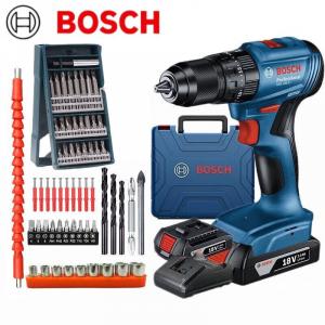 Дрель-шуруповерт аккумуляторная Bosch GSB 185-Li + сверла, насадки, аккумулятор, зарядное устройство, кейс
