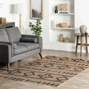 Ковер Easy-Jute Melony Tribal Area Rug nuLOOM, 244x305 см, бежевый