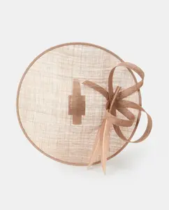 Свадебная шляпа с сеткой и перьями Latouche, бежевый