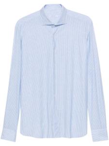 Рубашка стрейч в полоску Orian, синяя